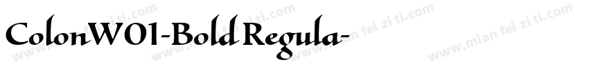 ColonW01-Bold Regula字体转换